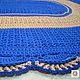 Large oval carpet knitted with applique HOLIDAY. Carpets. knitted handmade rugs (kovrik-makrame). My Livemaster. Фото №6
