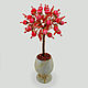 Love tree of rhodonite in a vase of onyx
