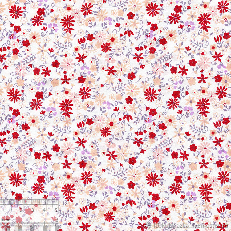 Ткани: Китайский хлопок «Сканди красный», JL-00075 купить в интернет ...